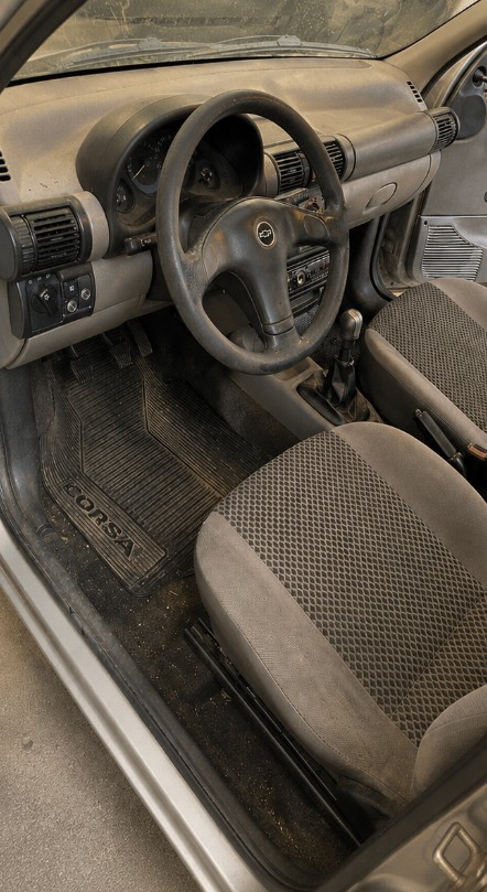 Higienização interna do carro antes